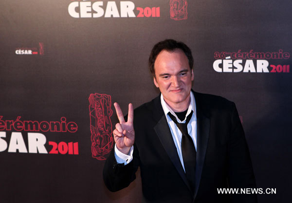 Le réalisateur américain Quentin Tarantino (photo d'archive). C'est M. Quentin qui va remettra un trophée d'honneur à l'actrice Scarlett Johansson lors de la cérémonie des Césars 2014.