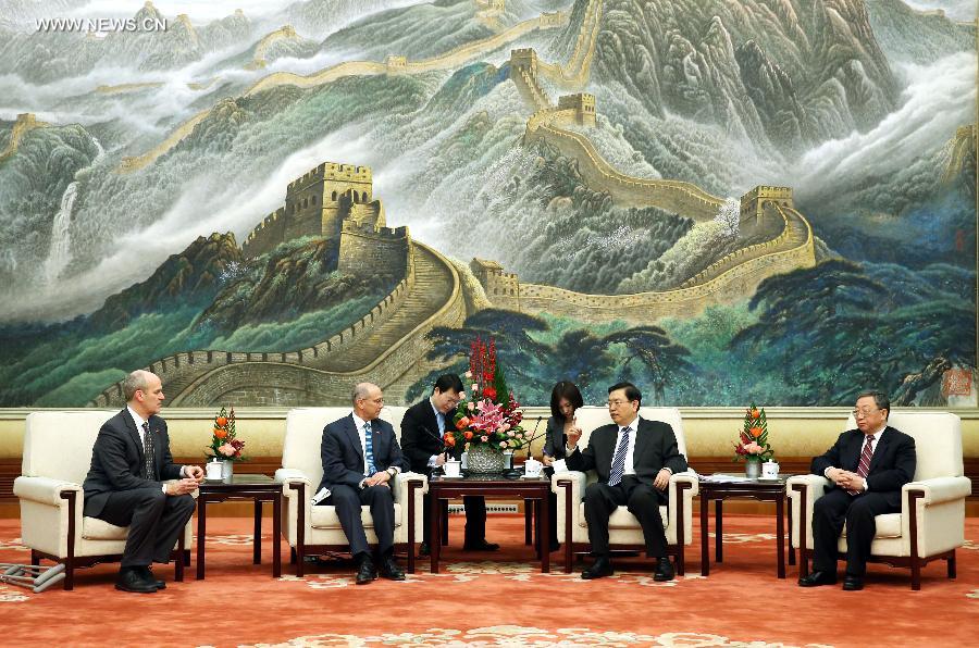 Zhang Dejiang rencontre une délégation du Congrès américain