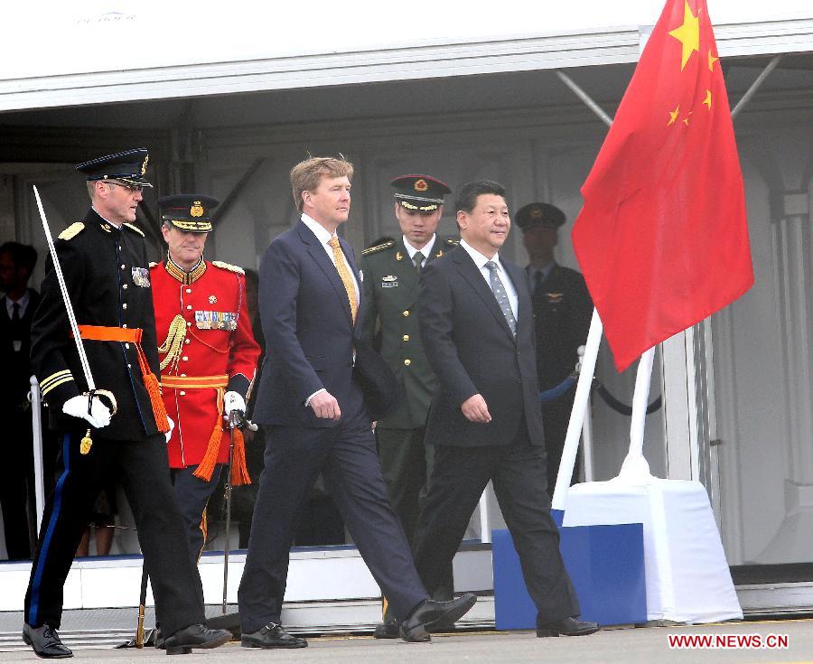 Le président chinois arrive aux Pays-Bas pour faire une visite d'Etat et participer au sommet nucléaire mondial (5)