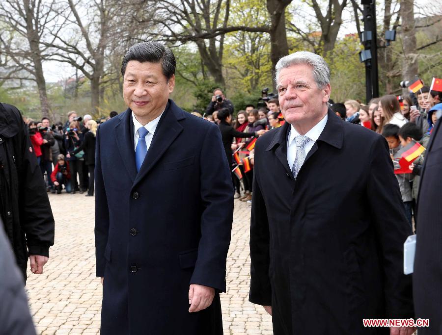 Les présidents chinois et allemand s'entretiennent des relations bilatérales (7)