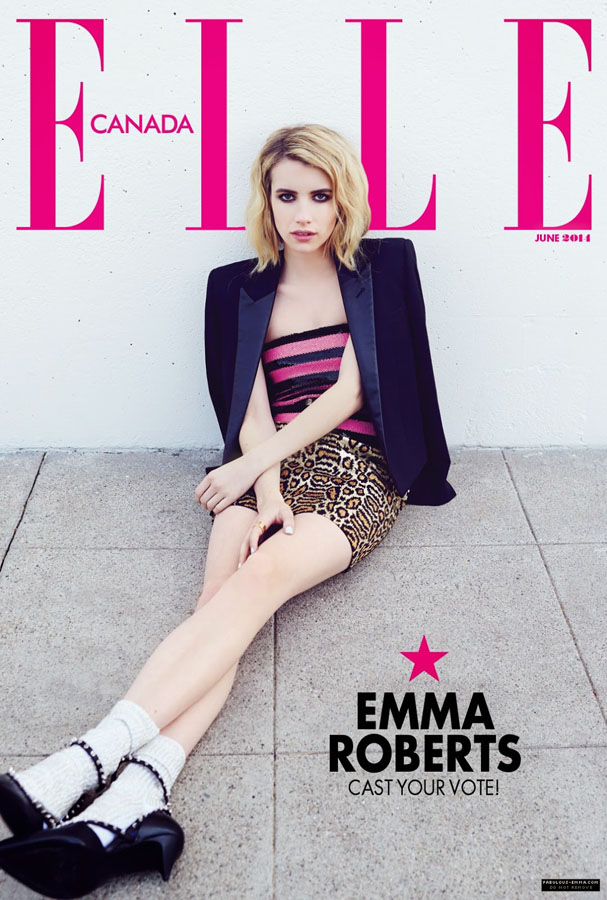 Retrouvez Emma Roberts sur Elle Canada (3)