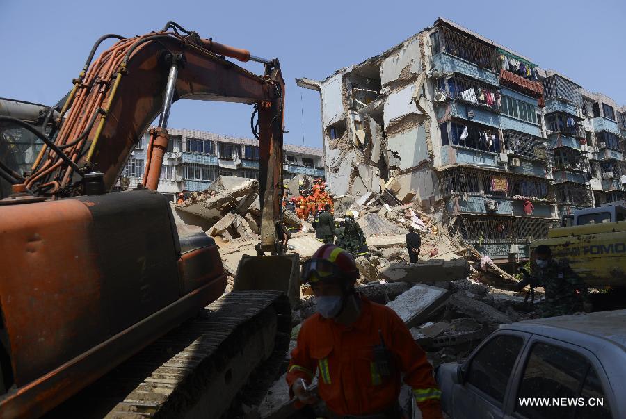 Effondrement d'un bâtiment résidentiel dans l'est de la Chine, une mort