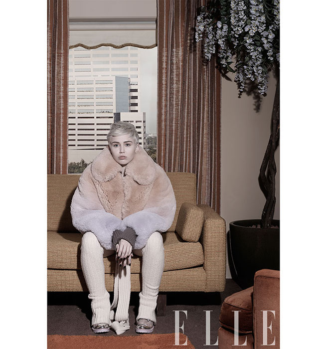 Miley Cyrus en couverture d'Elle (3)