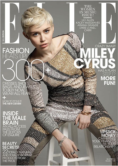 Miley Cyrus en couverture d'Elle