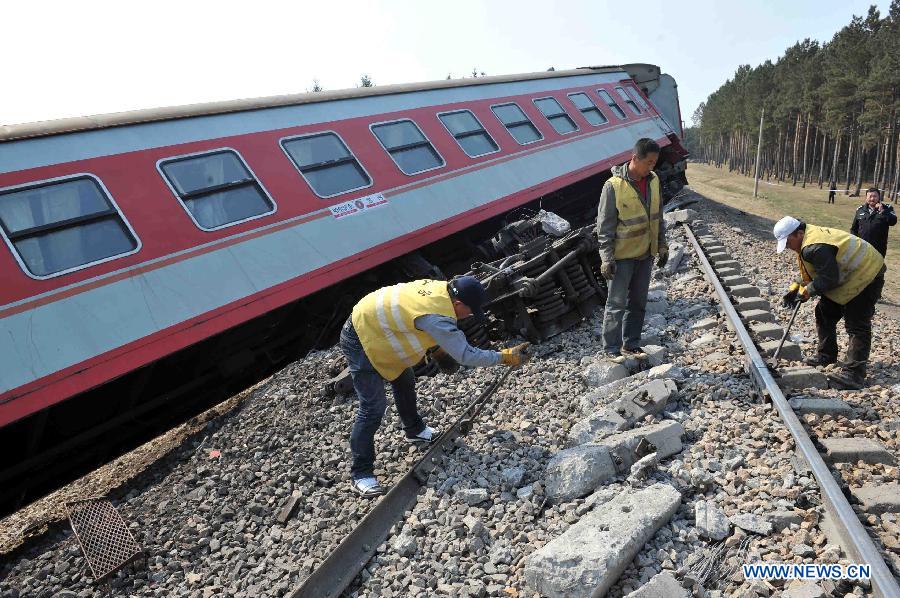 Chine : 15 blessés dans le déraillement d'un train dans le nord-est (2)