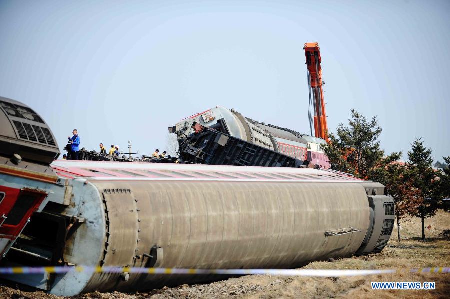 Chine : 15 blessés dans le déraillement d'un train dans le nord-est (6)