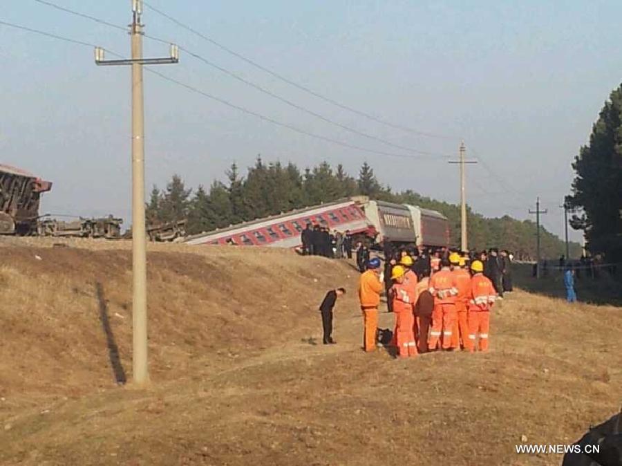 Chine : 15 blessés dans le déraillement d'un train dans le nord-est (3)