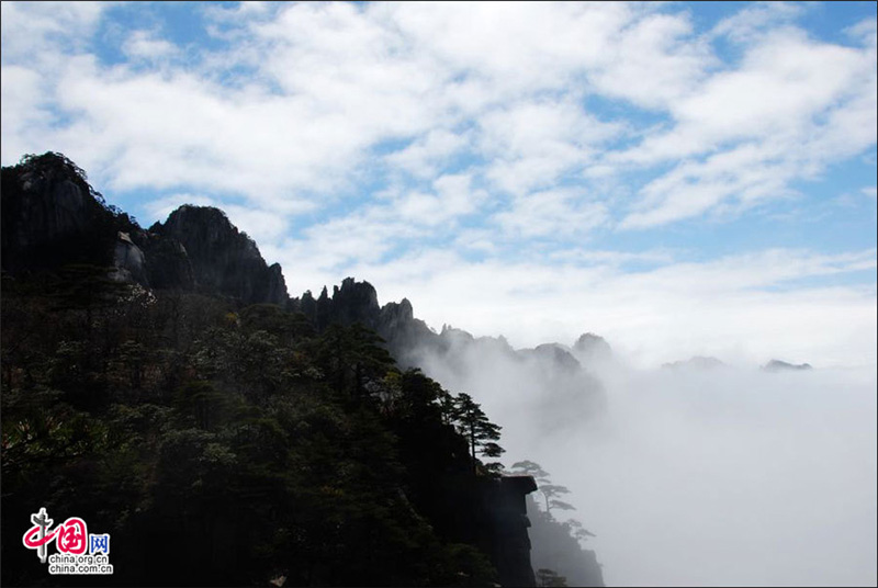 Le mont Huangshan dans une mer de nuages (2)