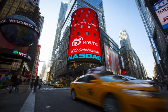 Entrée en bourse : les actions de Sina Weibo montent en flèche 