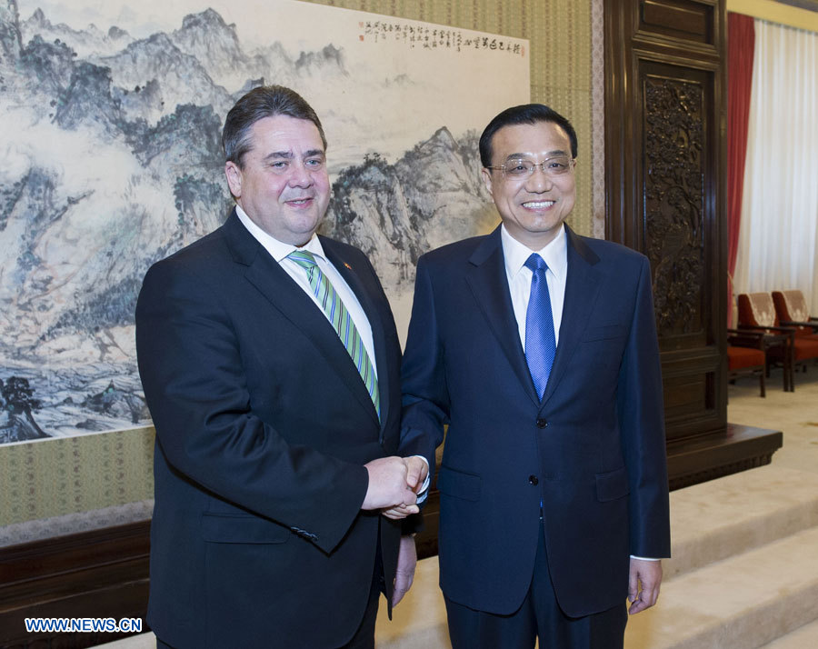 Le Premier ministre chinois rencontre le vice-chancelier allemand