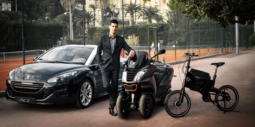 Novak Djokovic avec Peugeot 