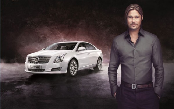 Brad Pitt avec Cadillac 