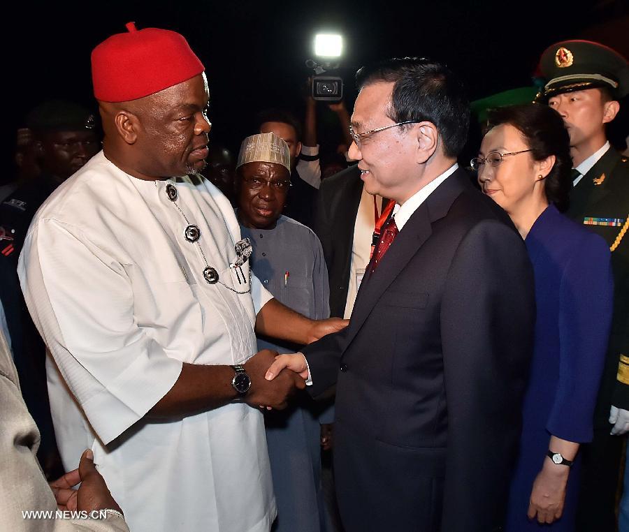 Arrivée du premier ministre chinois  à Abuja