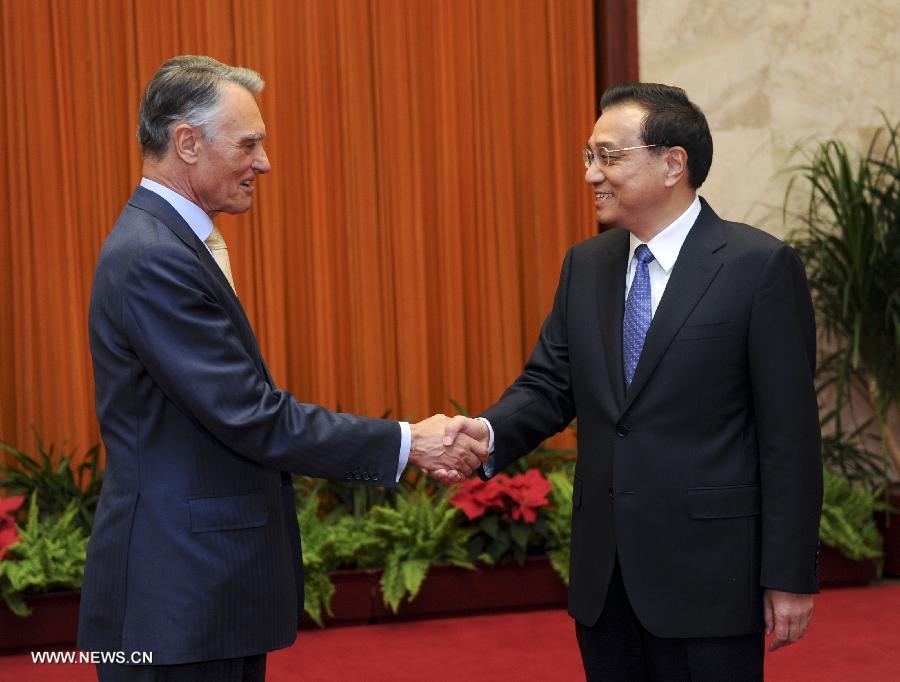 Le Premier ministre chinois rencontre le président portugais