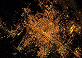 Beijing de nuit, filmée depuis la Station spatiale